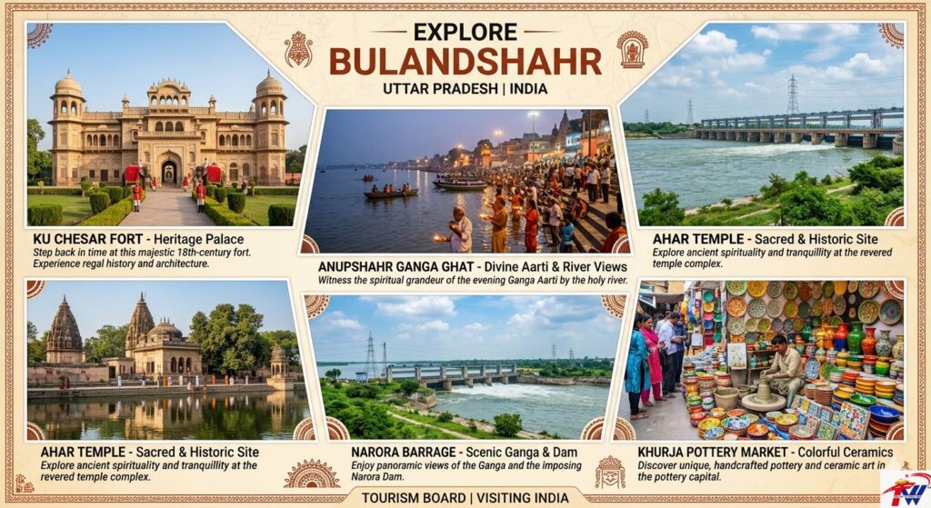 Famous places in Bulandshahr showcasing historical landmarks and popular tourist attractions
