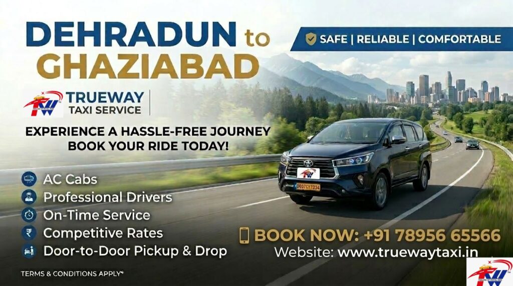 Dehradun to Ghaziabad Taxi Service