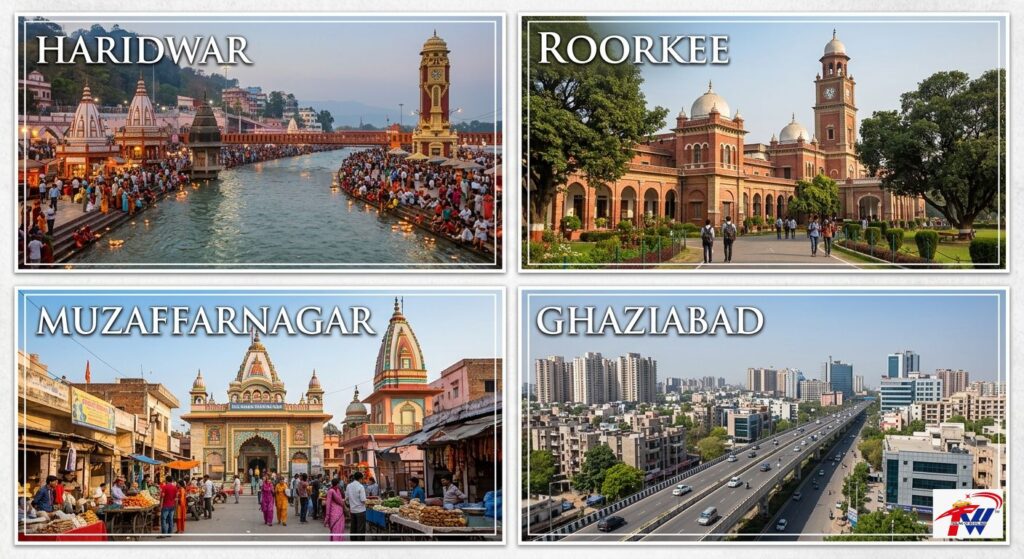 Major cities on Dehradun to Faridabad route