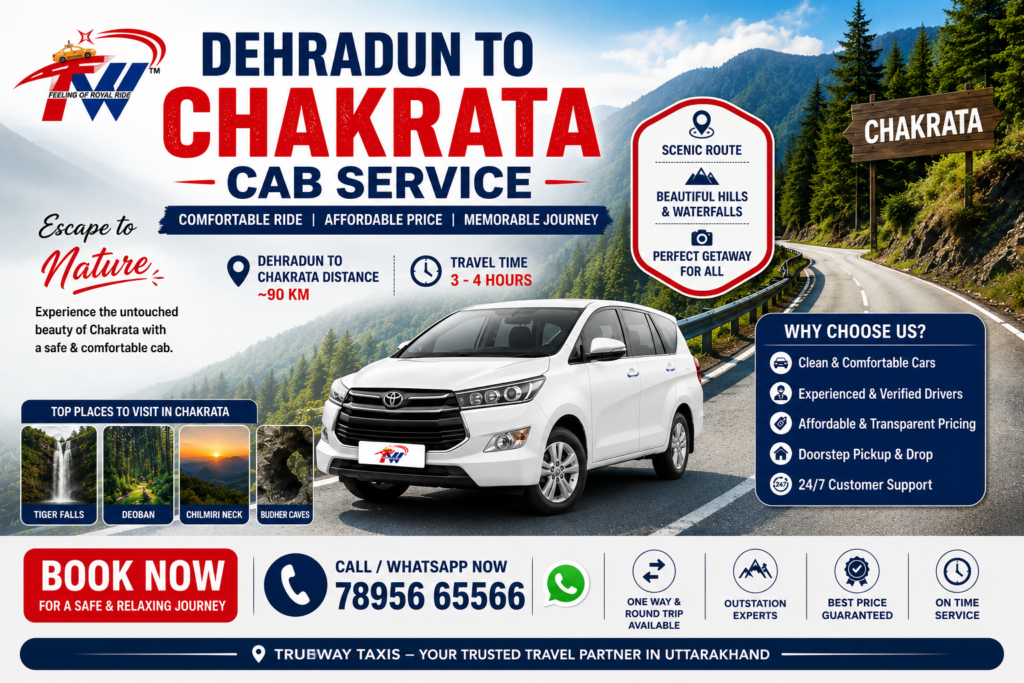 Dehradun to Chakrata Cab Service