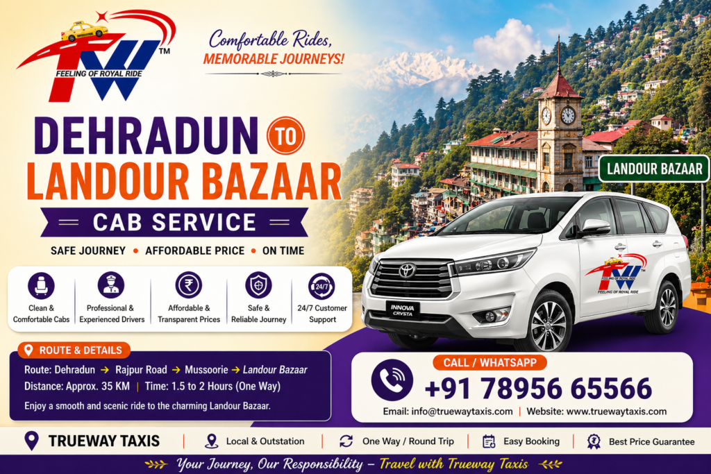 Dehradun to Landour Bazaar Cab