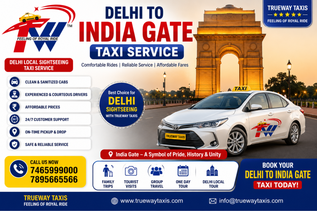 Delhi to India Gate taxi service