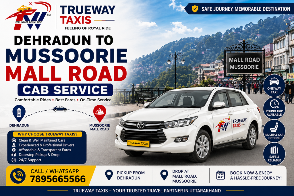 Dehradun to Mussoorie Mall Road Cab